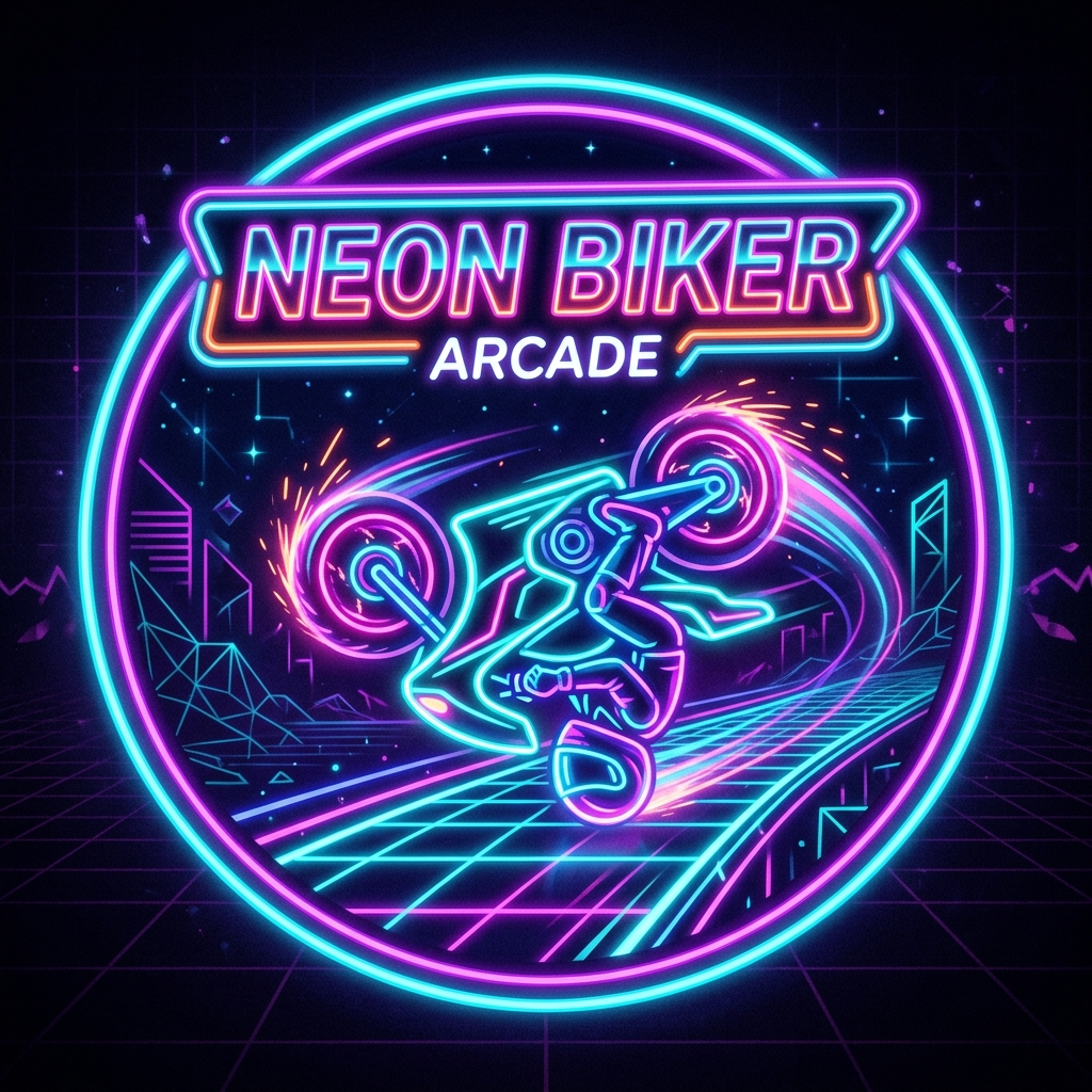 Play Neon Biker Glow Stunt Arcade Game
