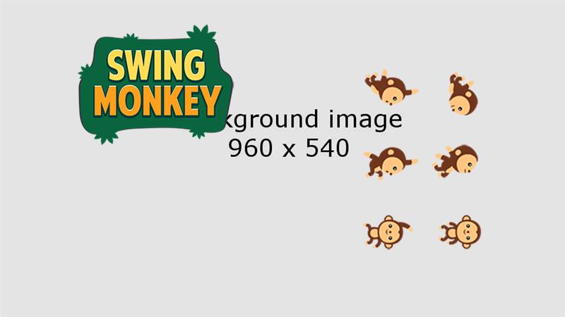 Swing Monkey Game - Level Obstacles, Finish Line, and Target Rings